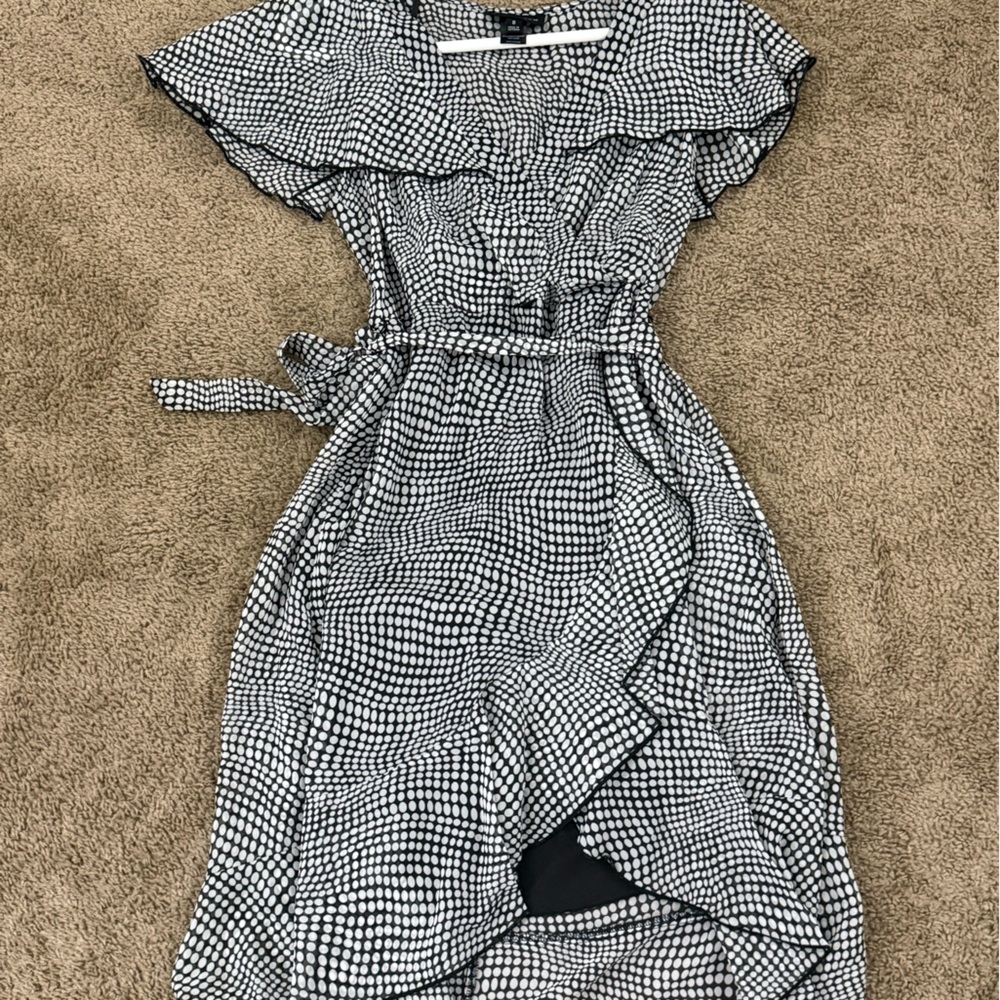 Black and White Patterned Dress